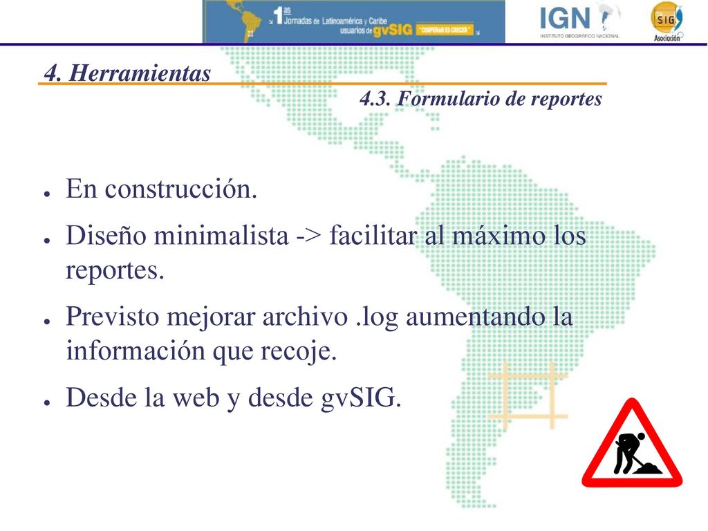 Diseño minimalista -> facilitar al máximo los reportes.