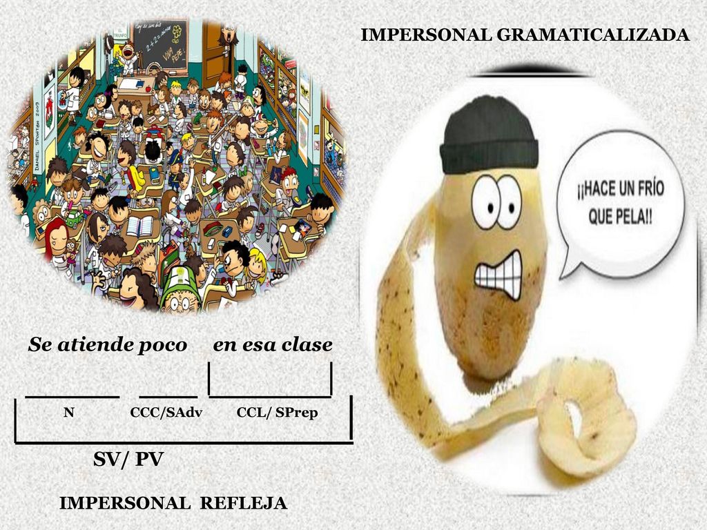 Se atiende poco en esa clase N CCC/SAdv CCL/ SPrep