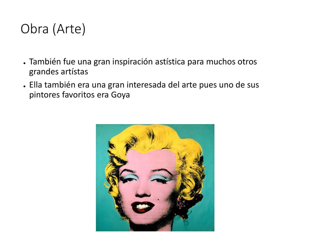 Obra (Arte) También fue una gran inspiración astística para muchos otros grandes artístas.