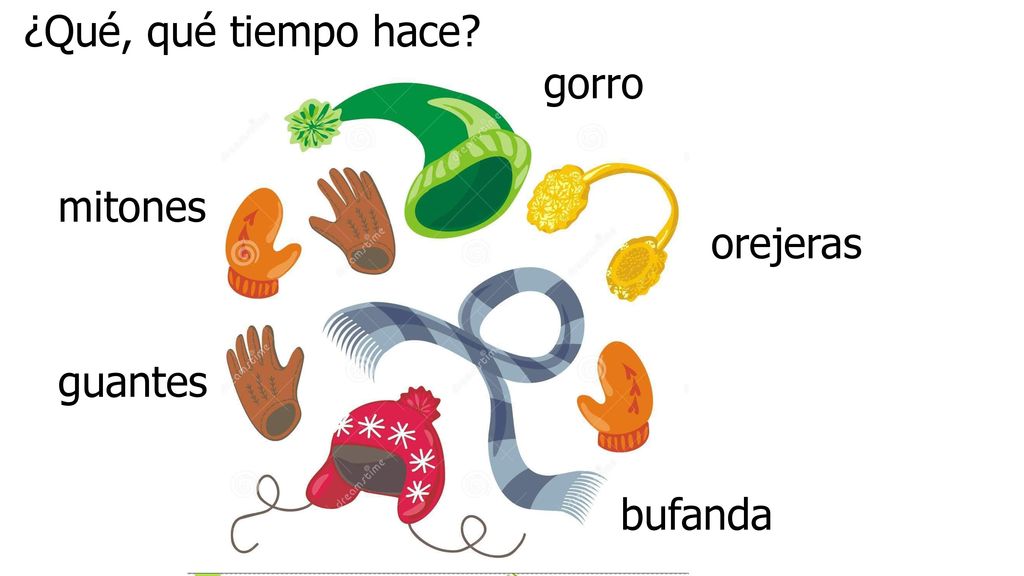 ¿Qué, qué tiempo hace gorro mitones orejeras guantes bufanda