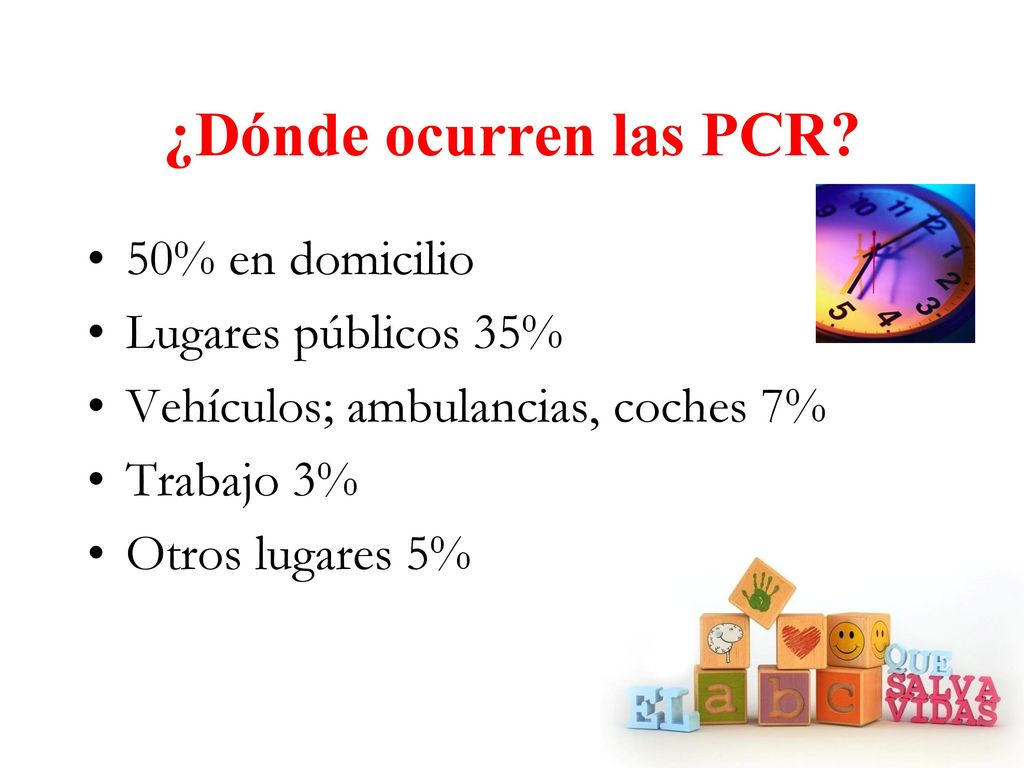 ¿Dónde ocurren las PCR 50% en domicilio Lugares públicos 35%