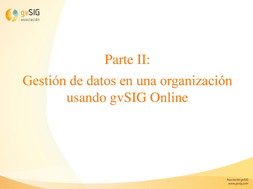 Gestión de datos en una organización usando gvSIG Online