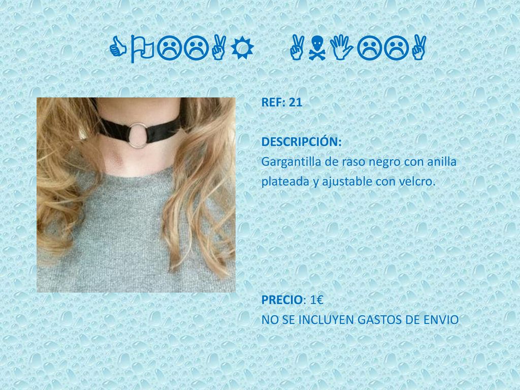 COLLAR ANILLA REF: 21 DESCRIPCIÓN: Gargantilla de raso negro con anilla plateada y ajustable con velcro.