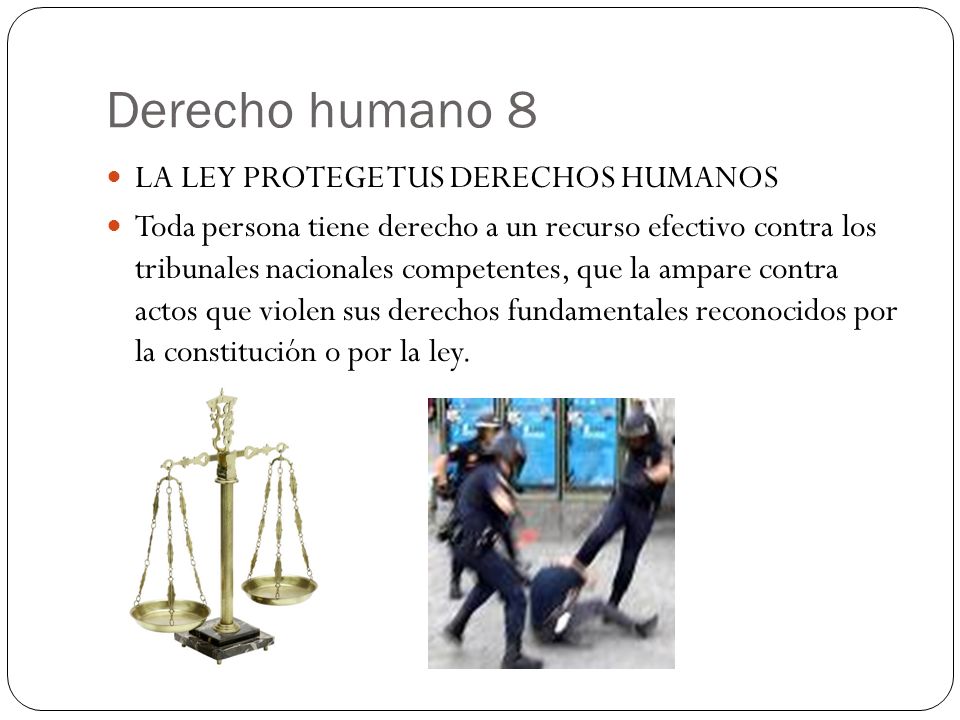 Derecho humano 8 LA LEY PROTEGE TUS DERECHOS HUMANOS