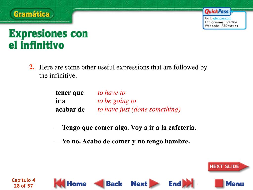 Here are some other useful expressions that are followed by