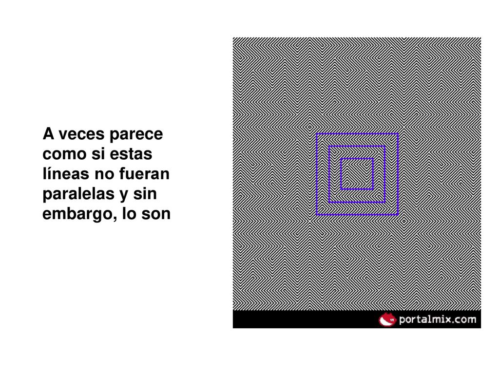 A veces parece como si estas líneas no fueran paralelas y sin embargo, lo son