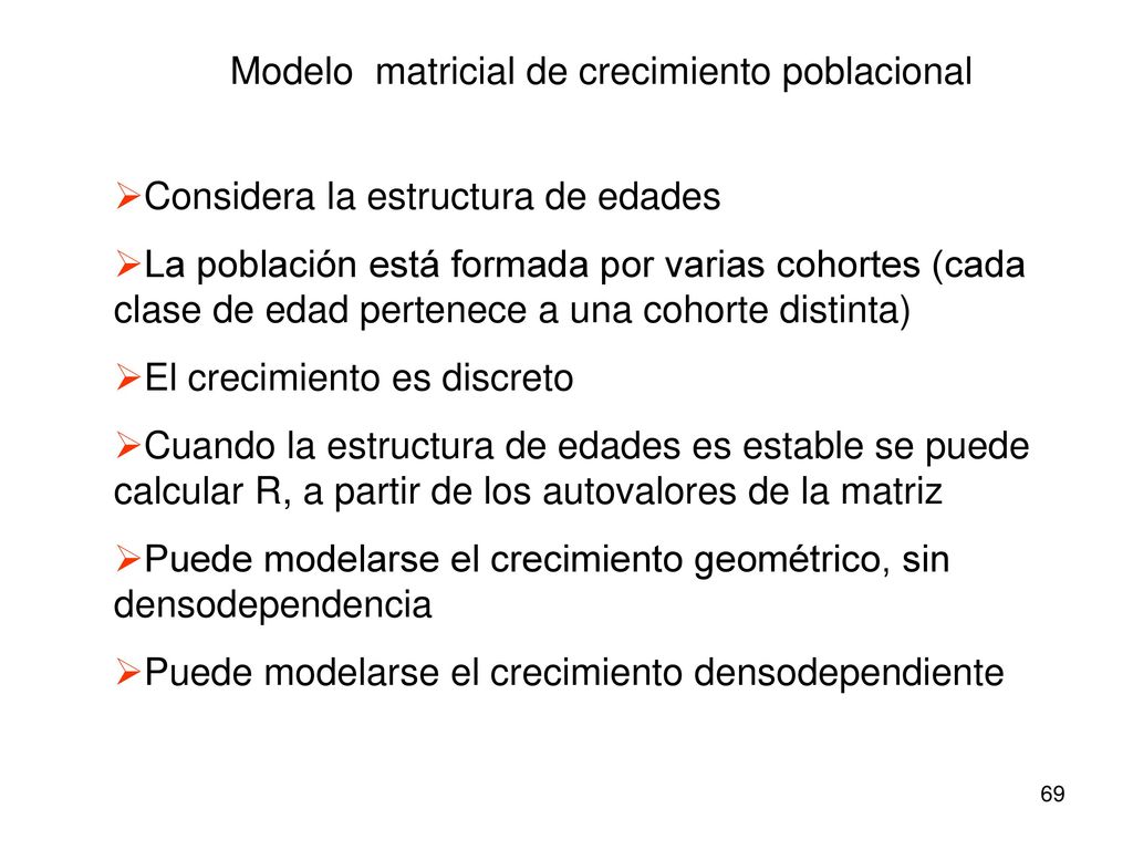 Modelo matricial de crecimiento poblacional
