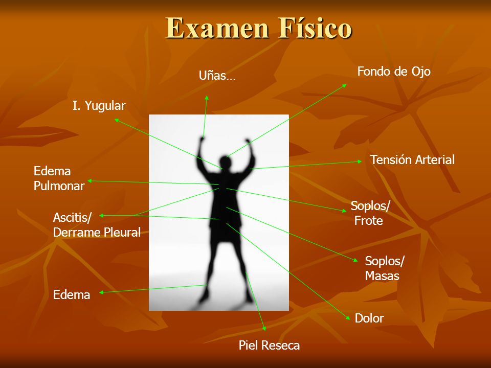 Examen Físico Fondo de Ojo Uñas… I. Yugular Tensión Arterial Edema