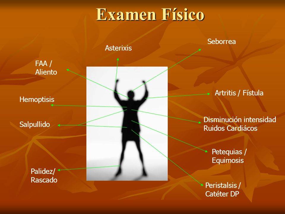 Examen Físico Seborrea Asterixis FAA / Aliento Artritis / Fístula