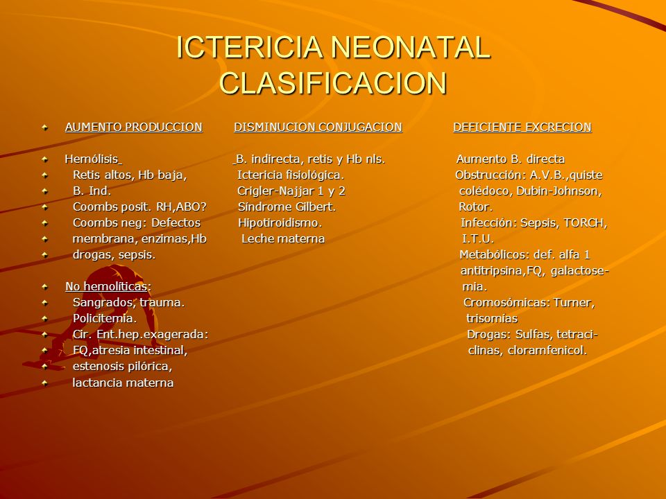 ICTERICIA NEONATAL CLASIFICACION