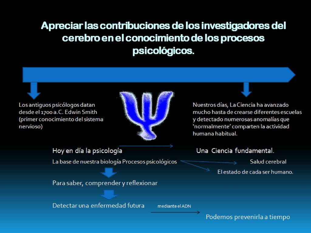 Apreciar las contribuciones de los investigadores del cerebro en el conocimiento de los procesos psicológicos.