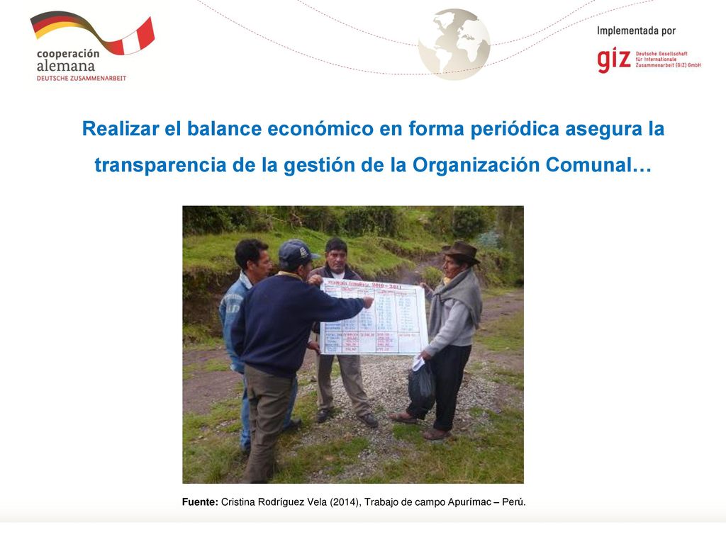 Realizar el balance económico en forma periódica asegura la transparencia de la gestión de la Organización Comunal…