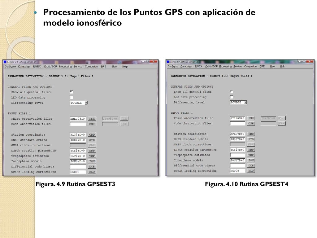 Procesamiento de los Puntos GPS con aplicación de modelo ionosférico