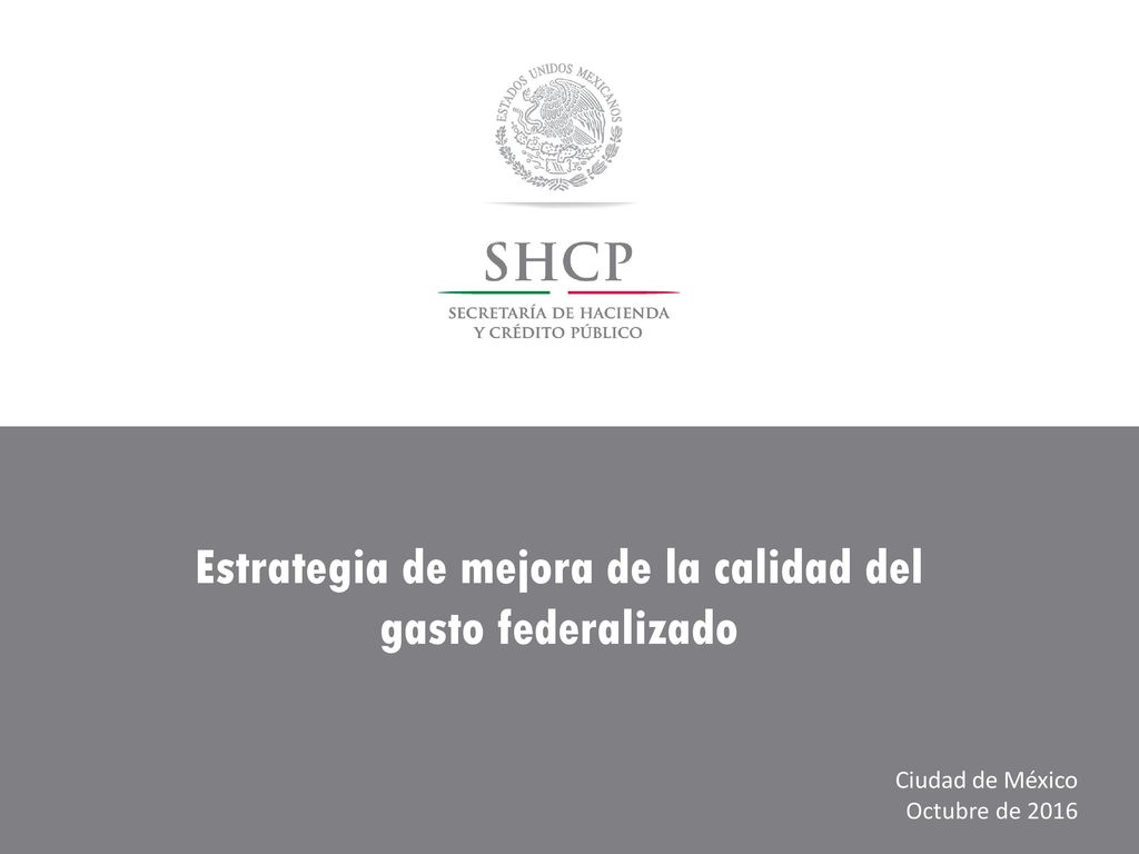 Estrategia de mejora de la calidad del gasto federalizado