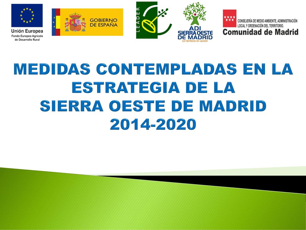 MEDIDAS CONTEMPLADAS EN LA ESTRATEGIA DE LA SIERRA OESTE DE MADRID