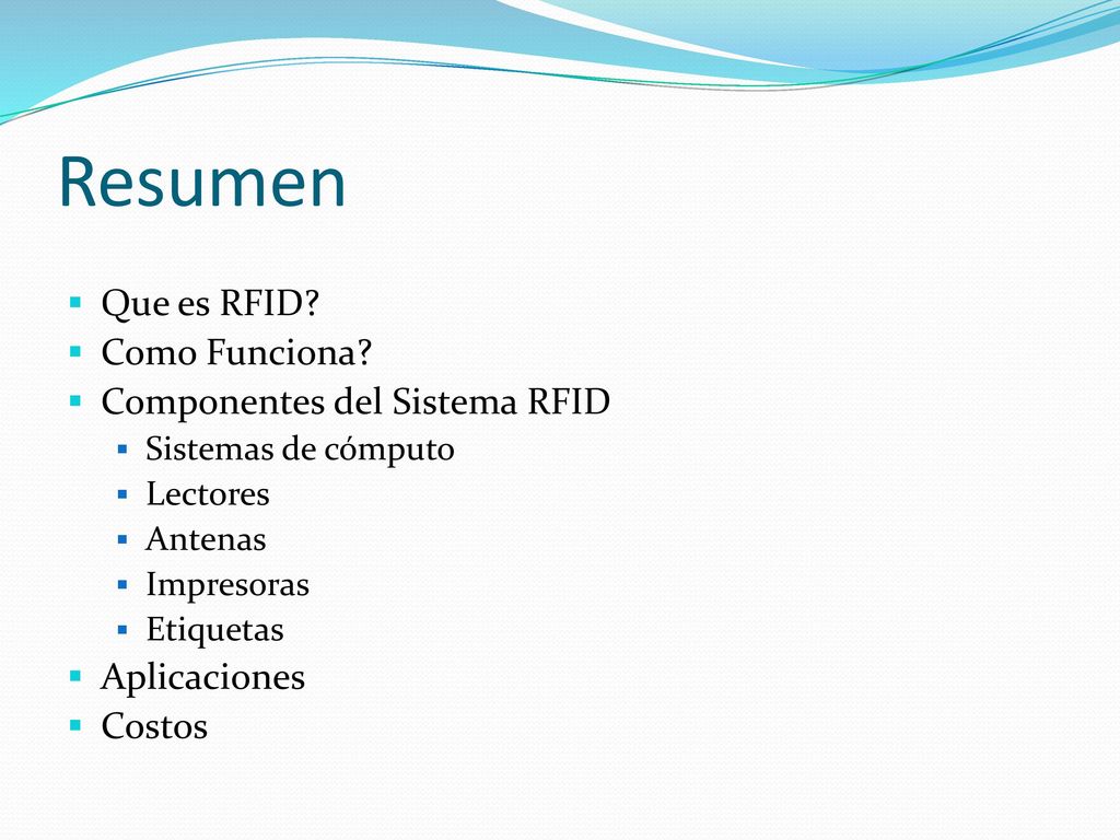 Resumen Que es RFID Como Funciona Componentes del Sistema RFID
