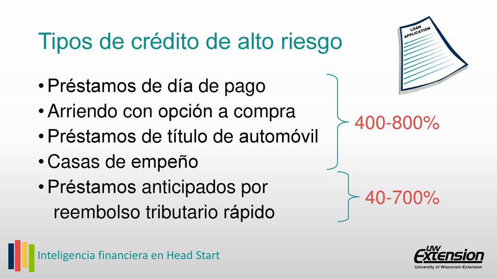 Tipos de crédito de alto riesgo