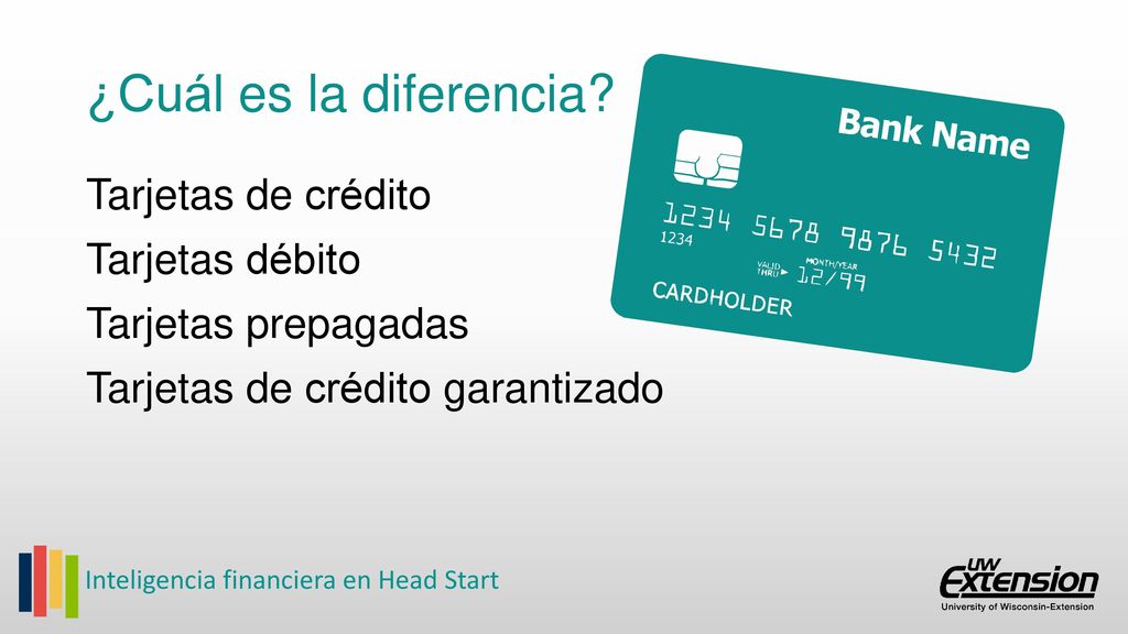 ¿Cuál es la diferencia Tarjetas de crédito Tarjetas débito Tarjetas prepagadas Tarjetas de crédito garantizado