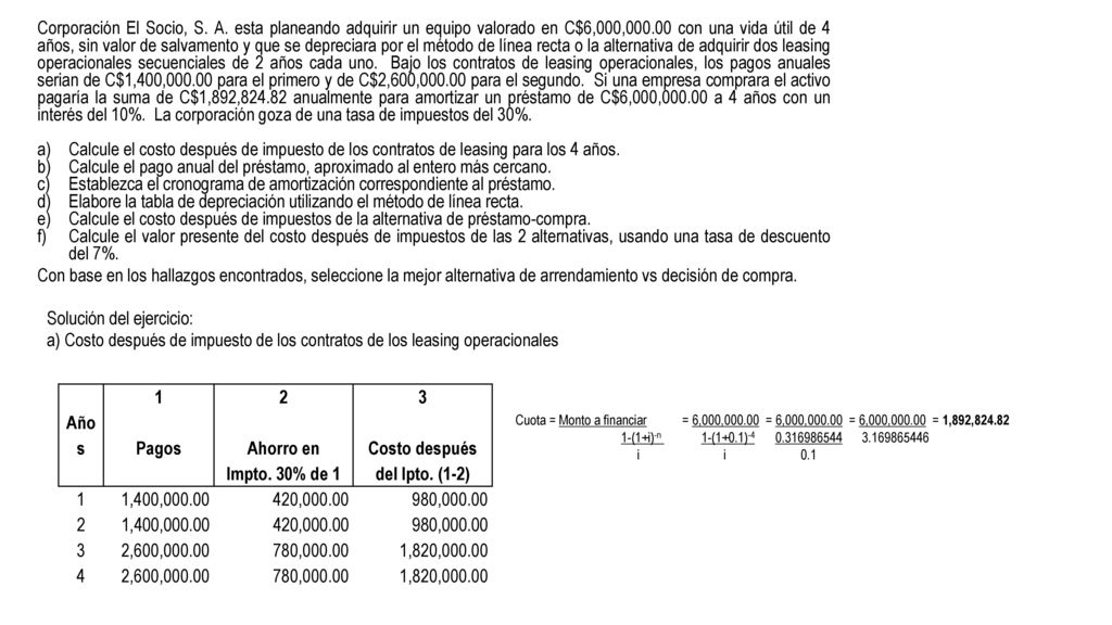 Calcule el pago anual del préstamo, aproximado al entero más cercano.