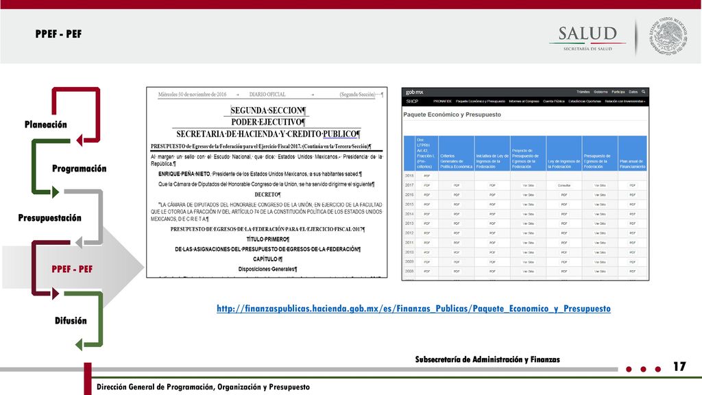 17 PPEF - PEF Planeación Programación Presupuestación PPEF - PEF
