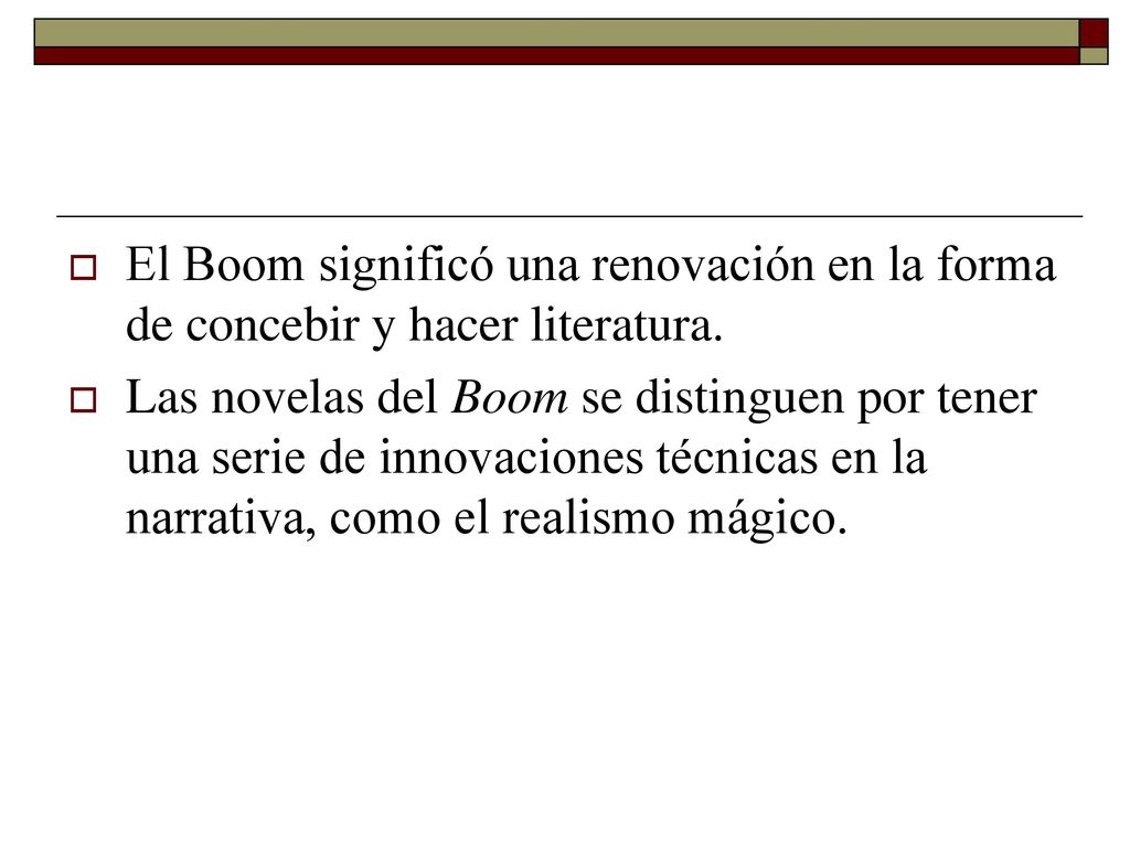 El Boom significó una renovación en la forma de concebir y hacer literatura.