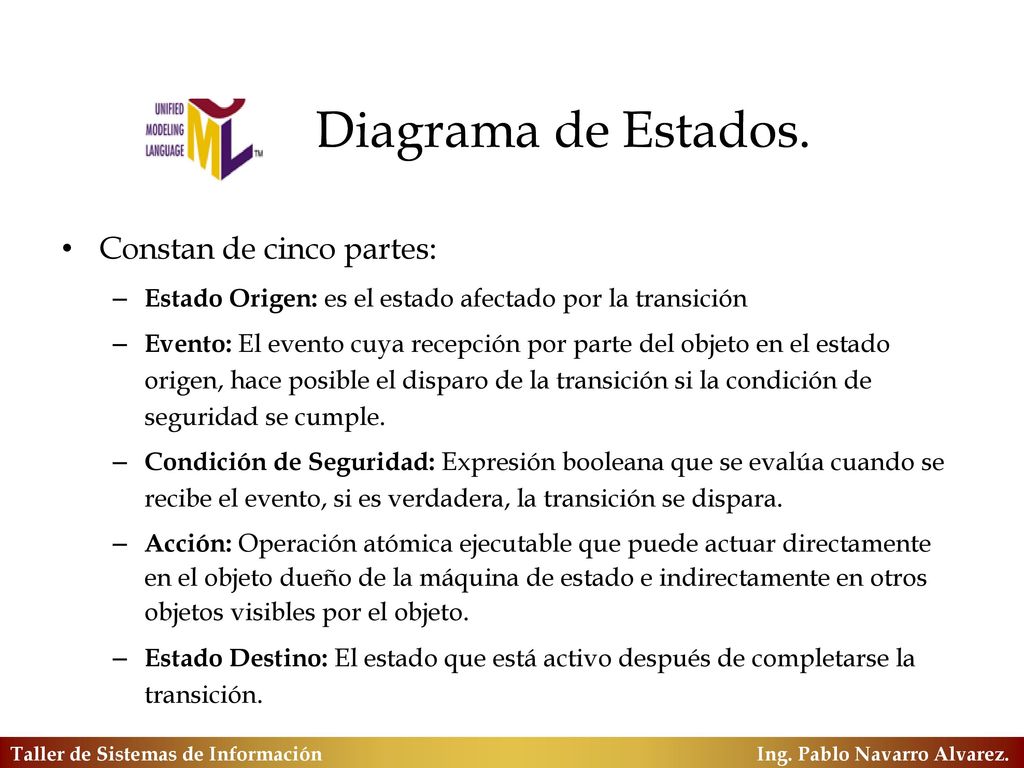 Diagrama de Estados. Diagrama de Estados. Constan de cinco partes: