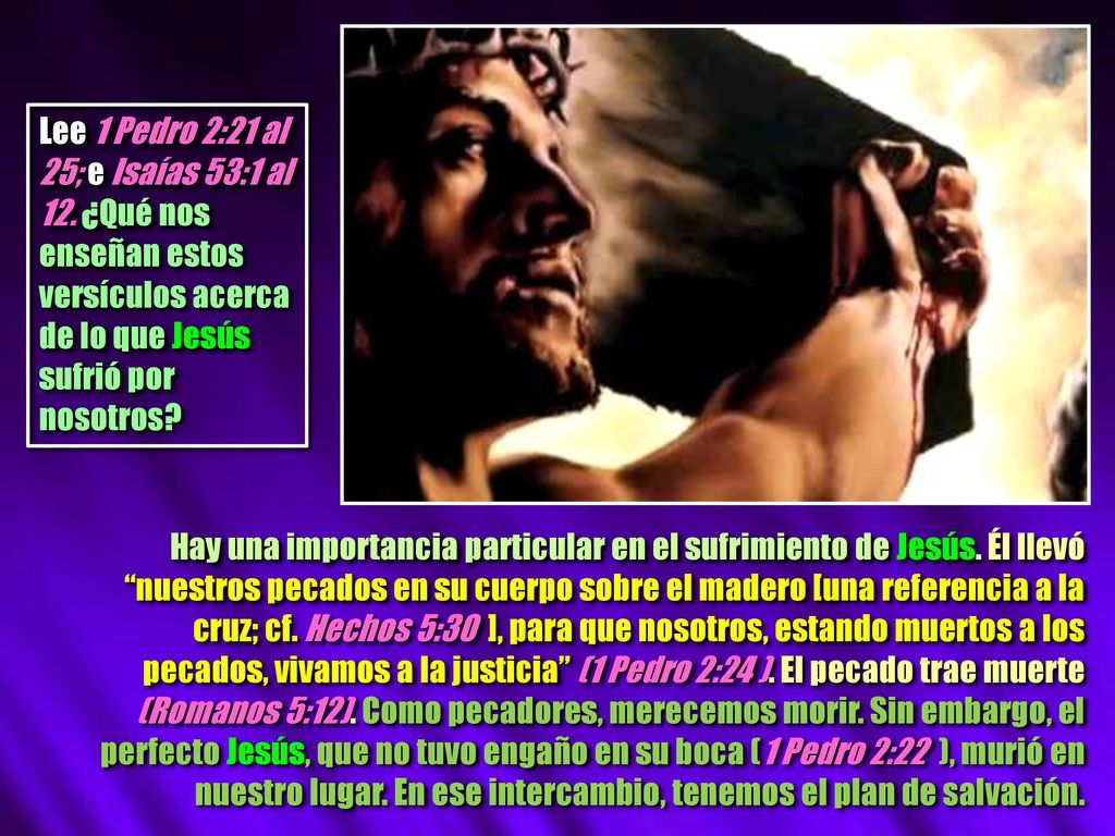 Lee 1 Pedro 2:21 al 25; e Isaías 53:1 al 12