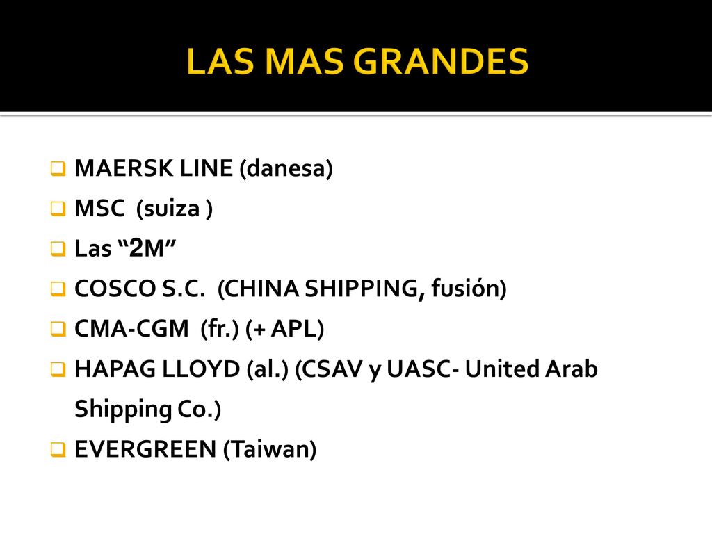 PRIMER ASPECTO Situación de los prestadores de servicios de transporte marítimo. Transporte, terminales portuarias, operadores, logística.