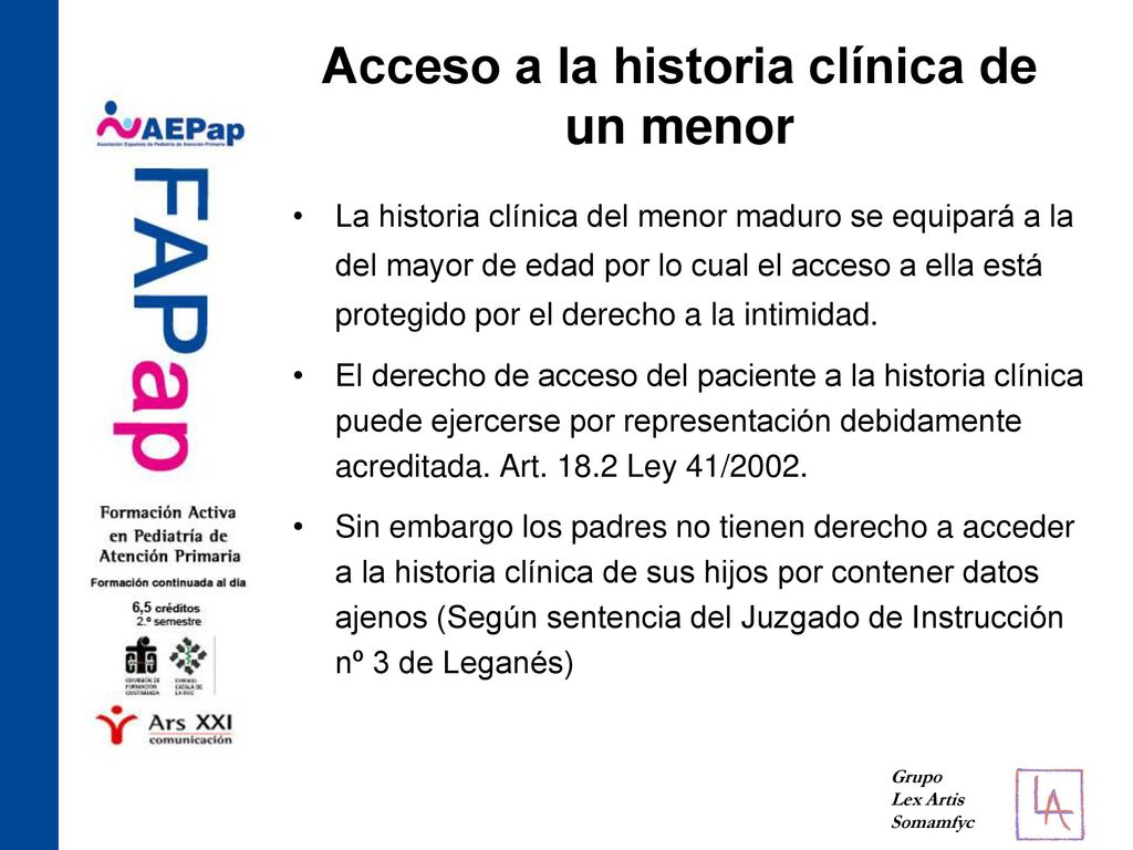 Acceso a la historia clínica de un menor