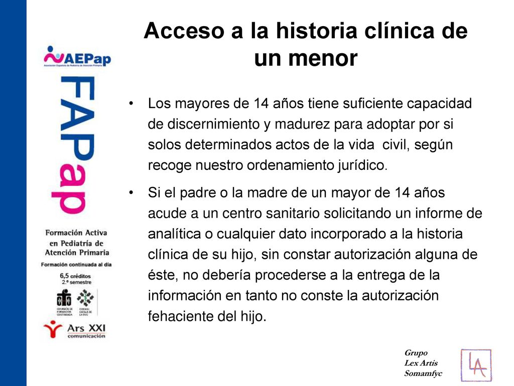 Acceso a la historia clínica de un menor