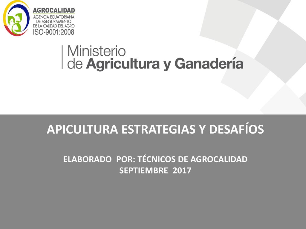 Apicultura estrategias y desafíos Elaborado por: técnicos de agrocalidad septiembre 2017
