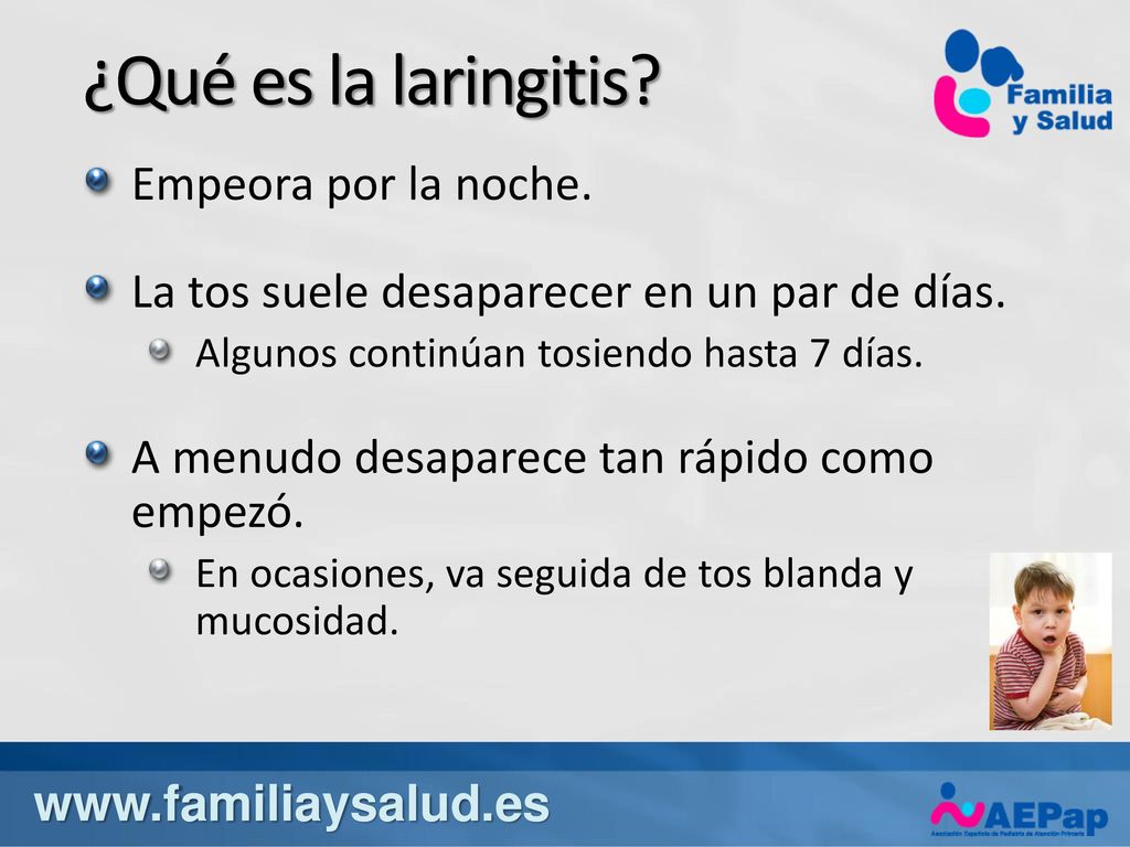 ¿Qué es la laringitis Empeora por la noche.