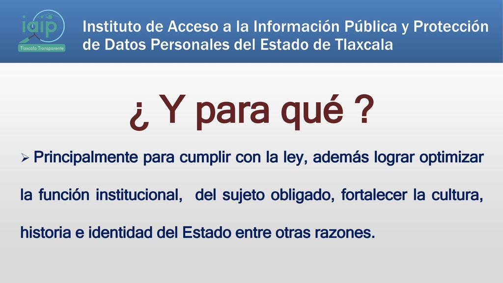 Instituto de Acceso a la Información Pública y Protección de Datos Personales del Estado de Tlaxcala