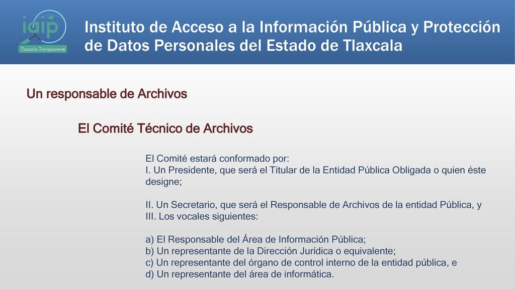 Instituto de Acceso a la Información Pública y Protección de Datos Personales del Estado de Tlaxcala