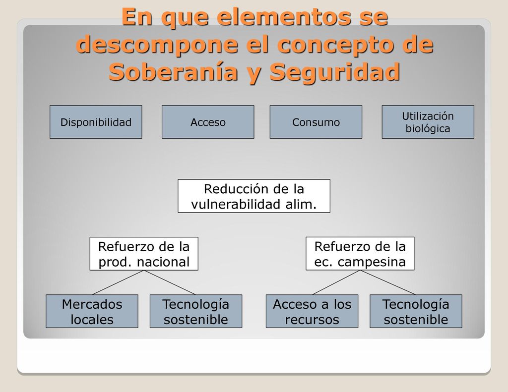 En que elementos se descompone el concepto de Soberanía y Seguridad