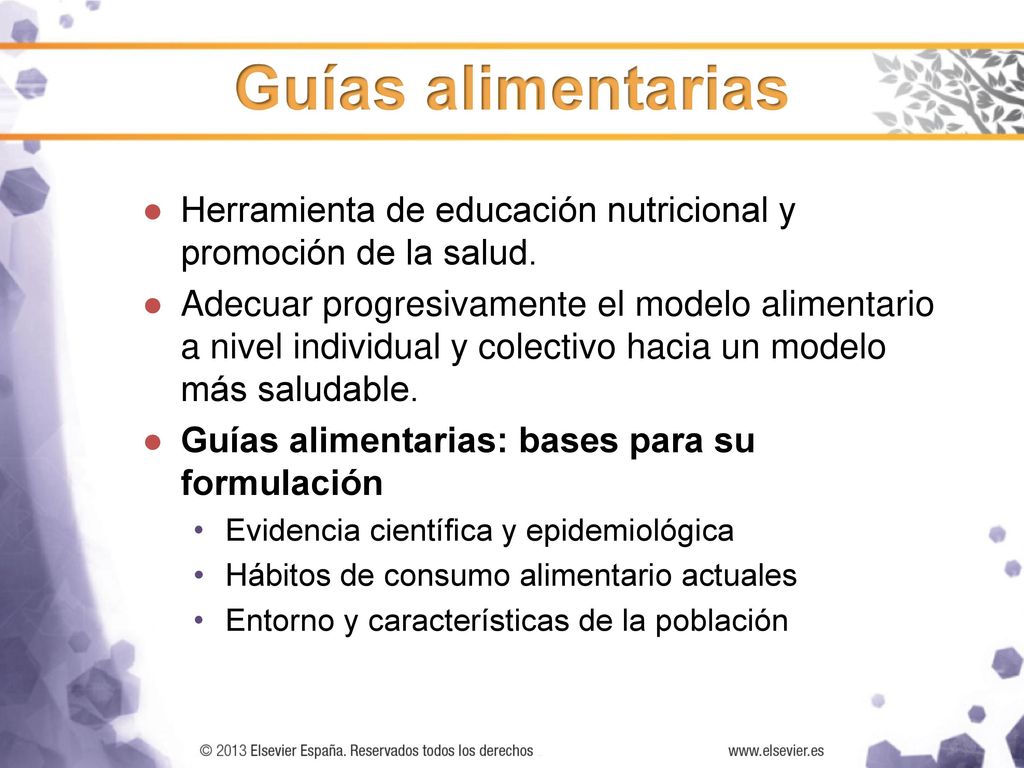 Guías alimentarias Herramienta de educación nutricional y promoción de la salud.