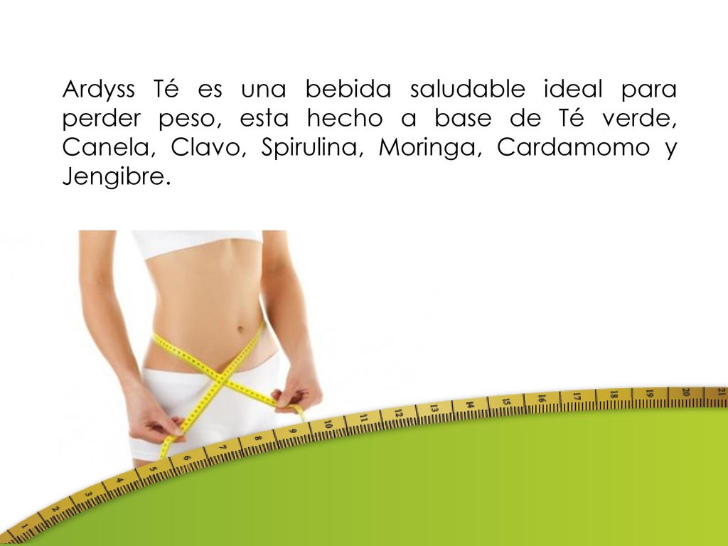 Ardyss Té es una bebida saludable ideal para perder peso, esta hecho a base de Té verde, Canela, Clavo, Spirulina, Moringa, Cardamomo y Jengibre.