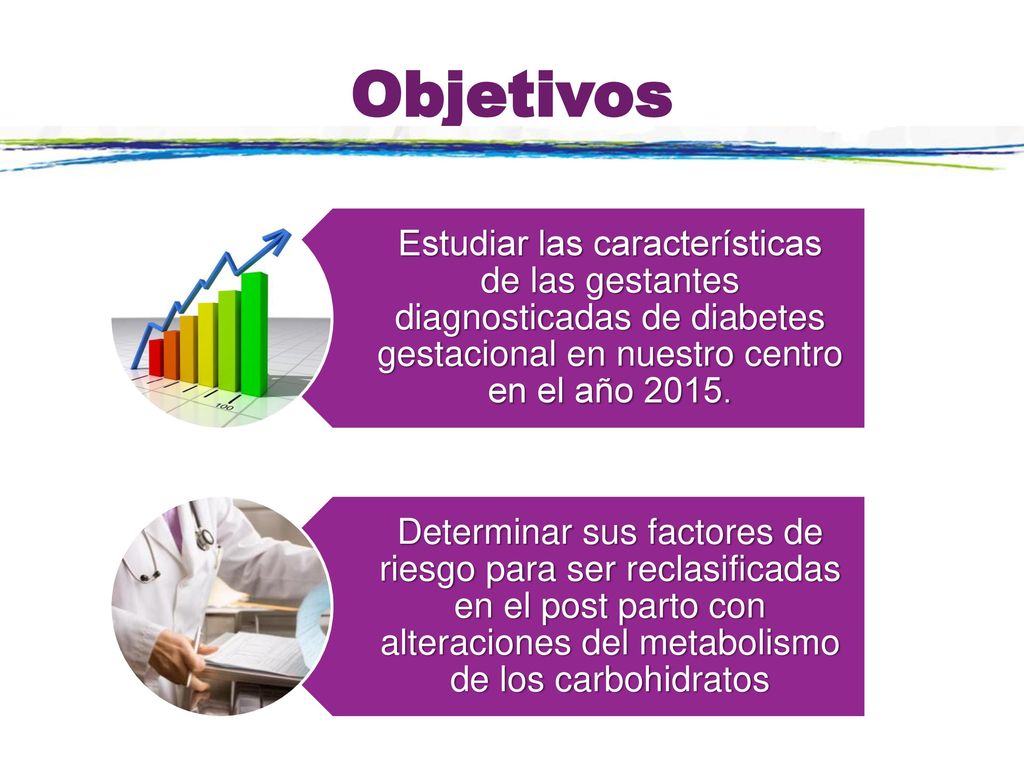 Objetivos Estudiar las características de las gestantes diagnosticadas de diabetes gestacional en nuestro centro en el año