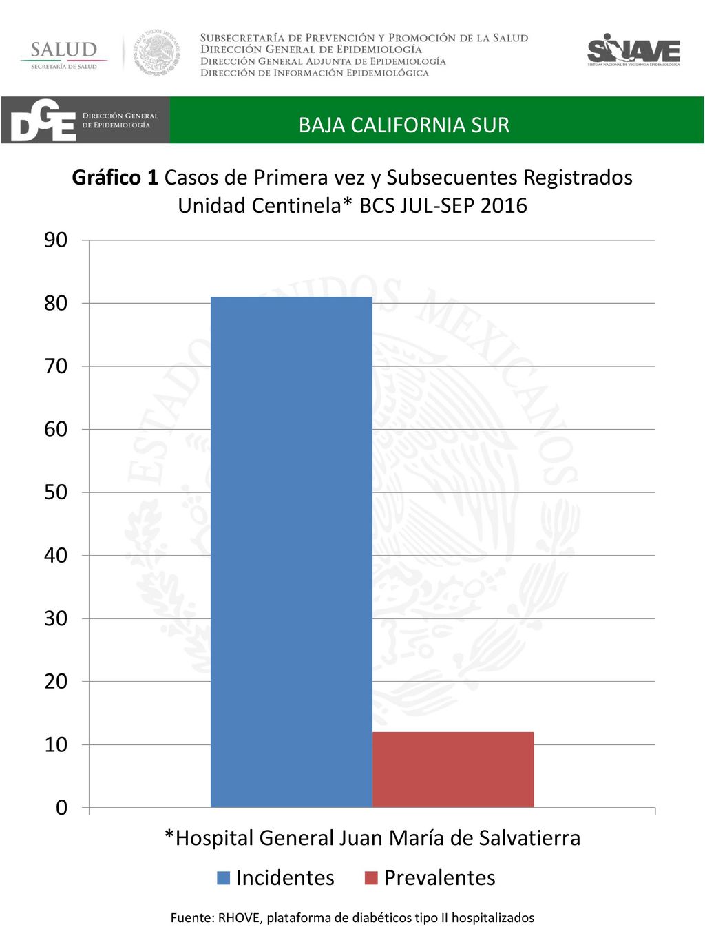 Fuente: RHOVE, plataforma de diabéticos tipo II hospitalizados