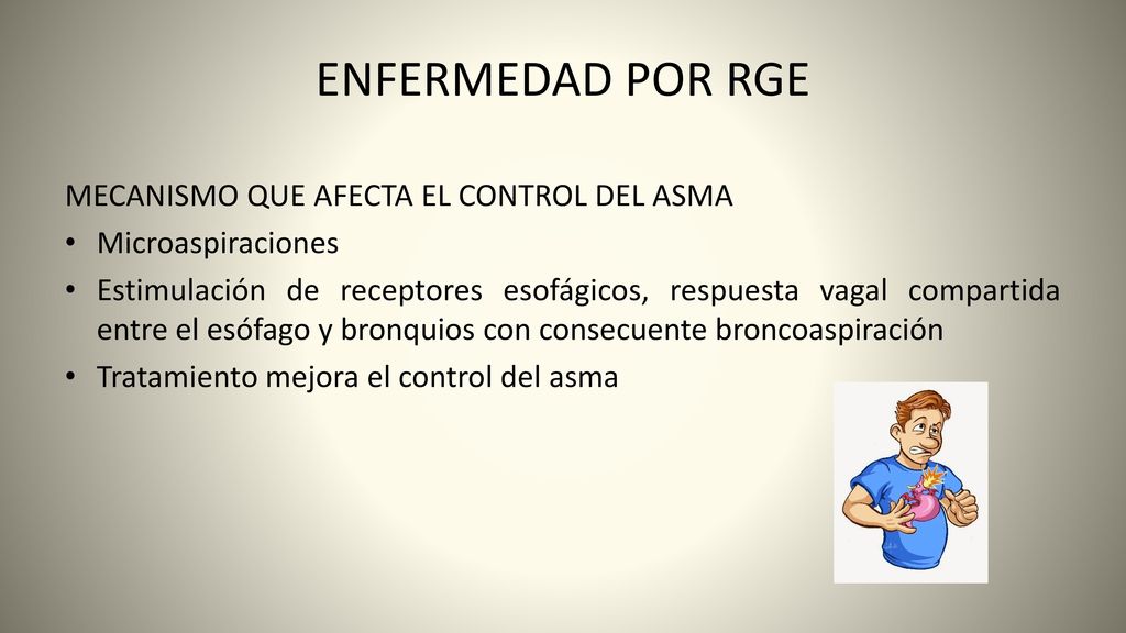 ENFERMEDAD POR RGE MECANISMO QUE AFECTA EL CONTROL DEL ASMA