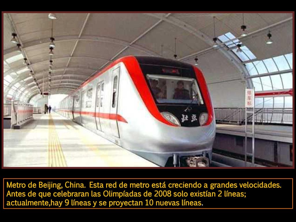 Metro de Beijing, China. Esta red de metro está creciendo a grandes velocidades.