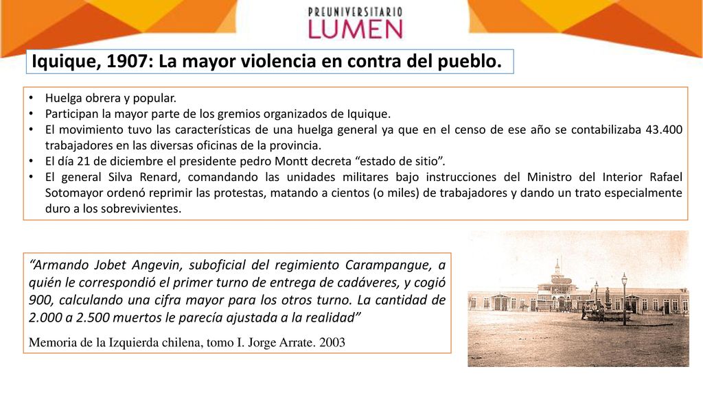Iquique, 1907: La mayor violencia en contra del pueblo.