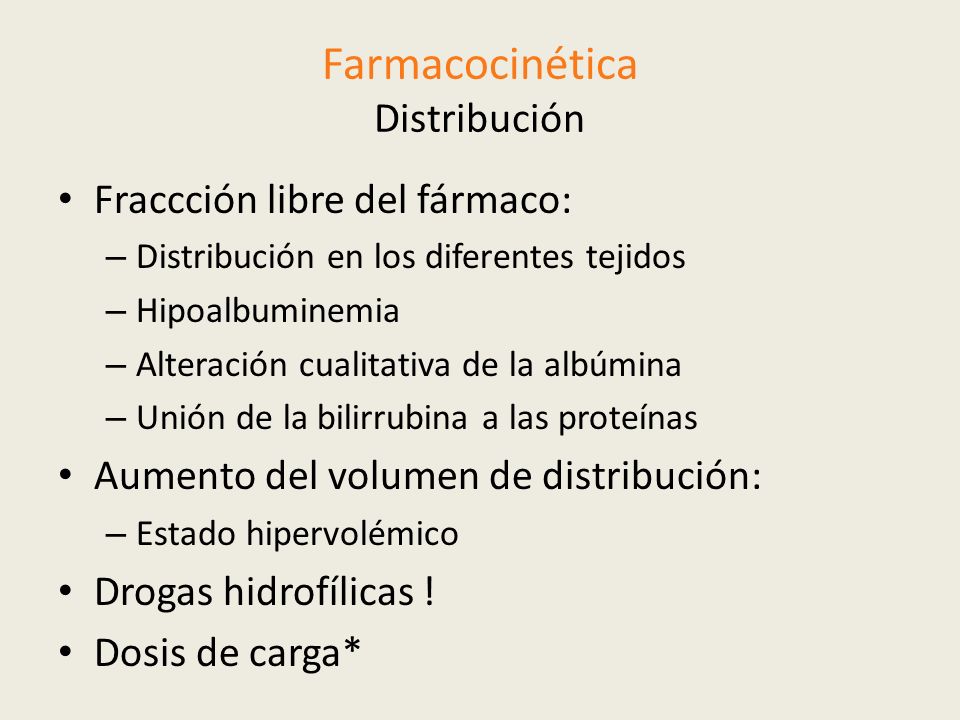 Farmacocinética Distribución