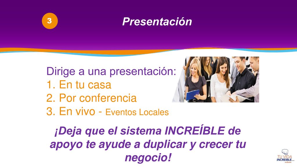 Dirige a una presentación: En tu casa Por conferencia