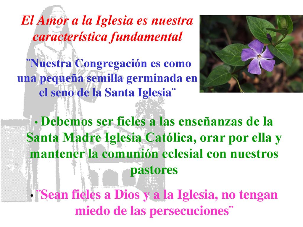El Amor a la Iglesia es nuestra característica fundamental