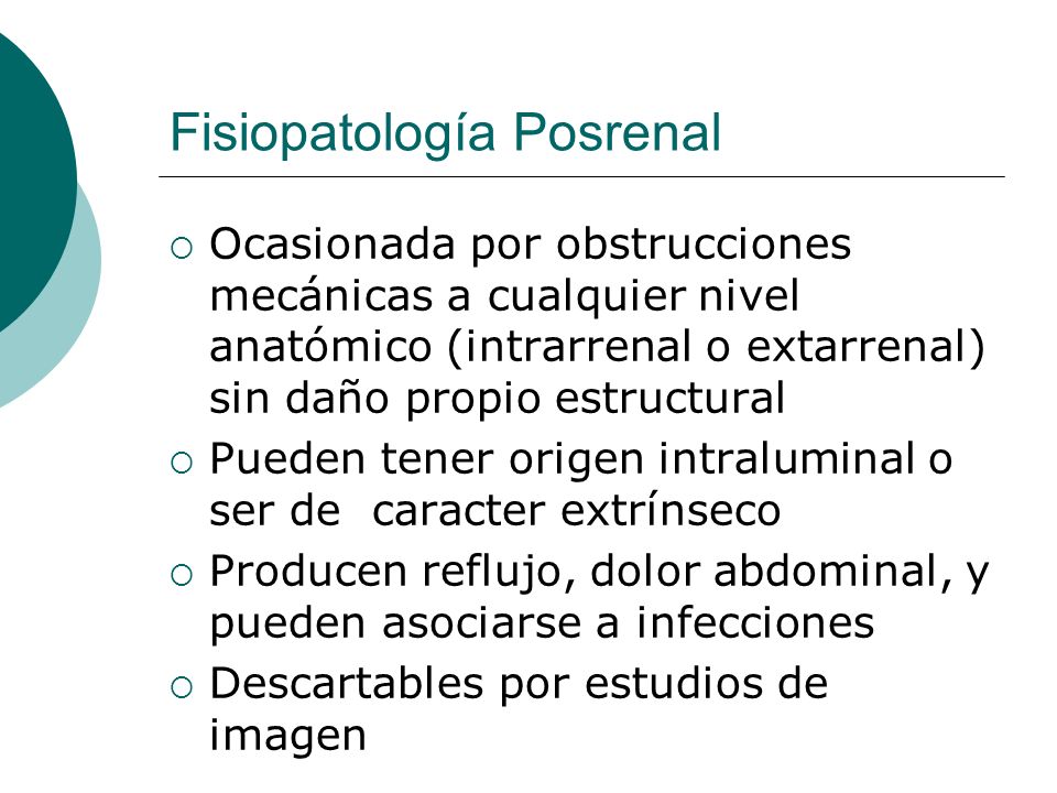 Fisiopatología Posrenal