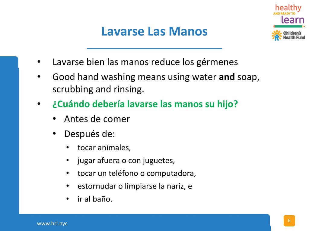 Lavarse Las Manos Lavarse bien las manos reduce los gérmenes