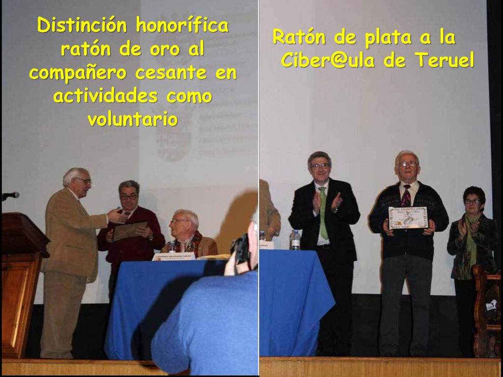Distinción honorífica ratón de oro al compañero cesante en actividades como voluntario