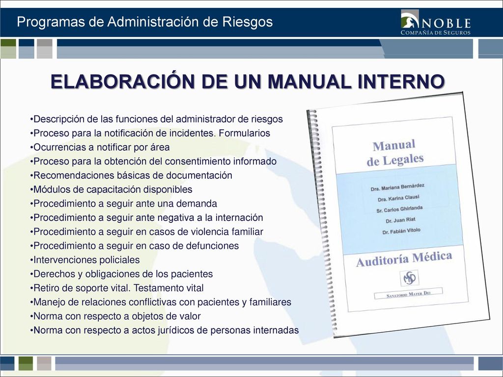 ELABORACIÓN DE UN MANUAL INTERNO