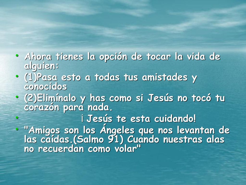 Ahora tienes la opción de tocar la vida de alguien: